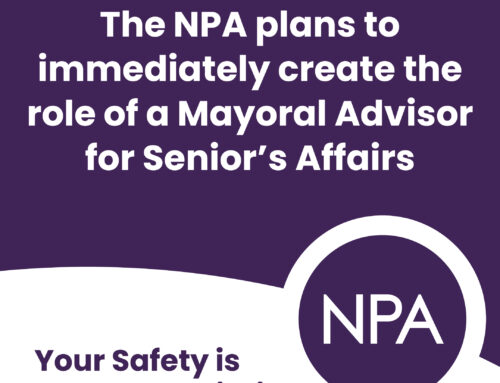 The NPA plans to immediately create the role of a Mayoral Advisor for Senior’s Affairs